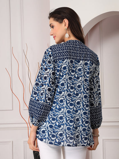 Floral Printed Cotton Top