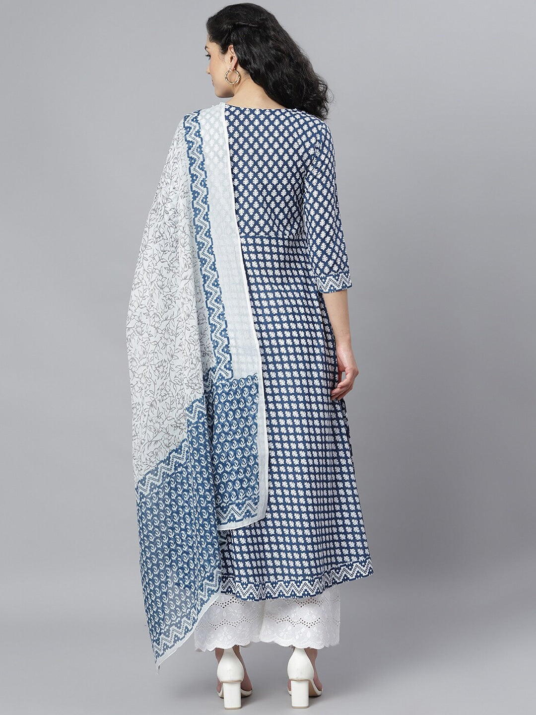 Printed Cotton Kurta with Dupatta