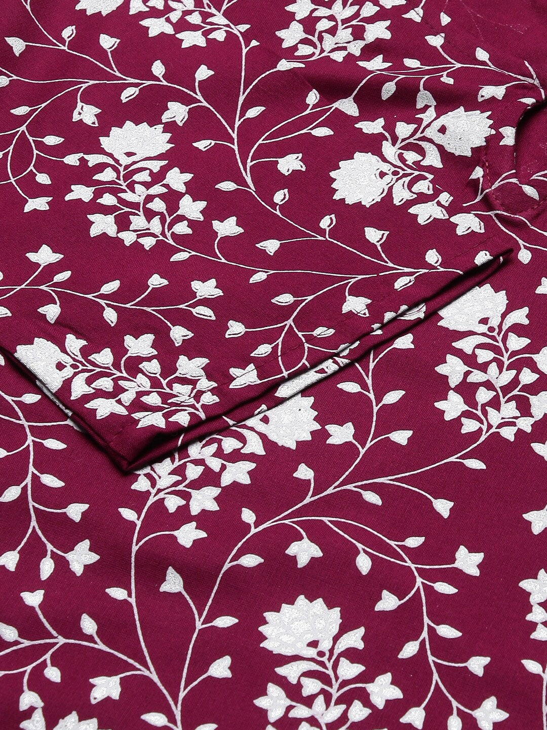 Floral Print Rayon Straight Kurta