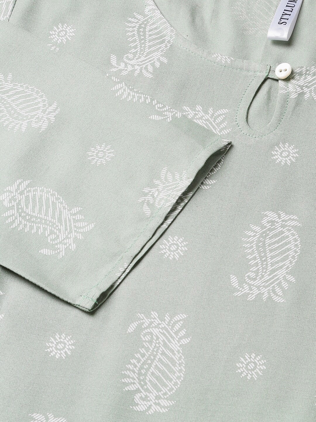 Paisley Printed Rayon Straight Kurta