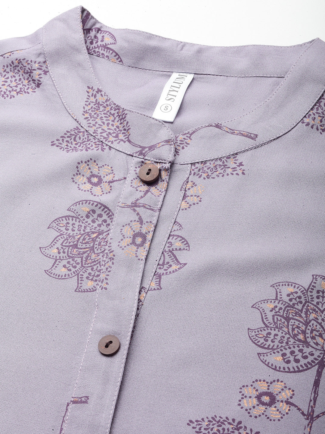 Floral Printed Rayon Straight Kurta