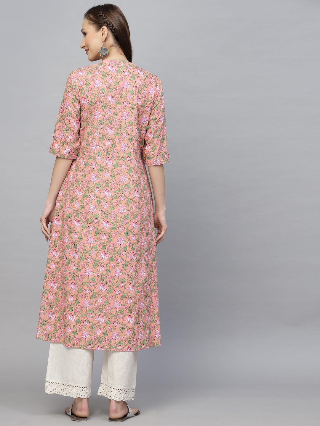 Printed Cotton A-Line Kurta