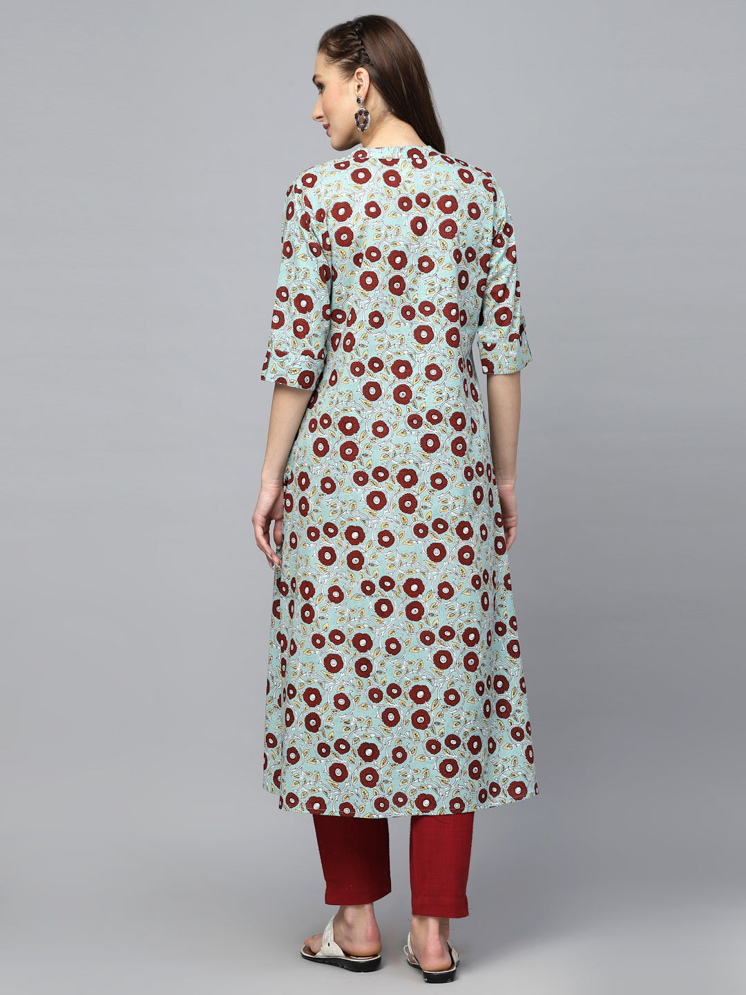Printed Cotton A-Line Kurta