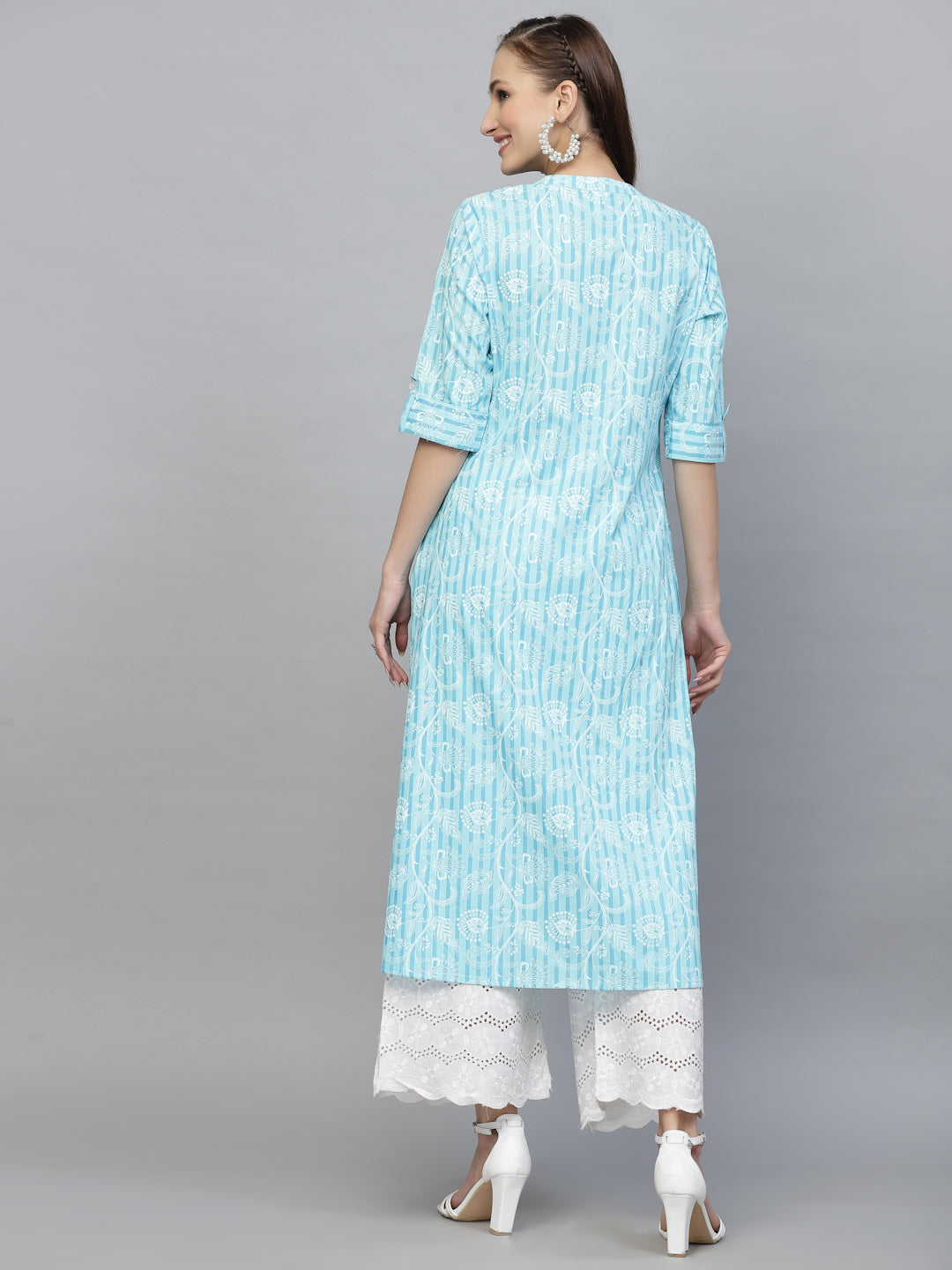 Printed Rayon A-Line Kurta