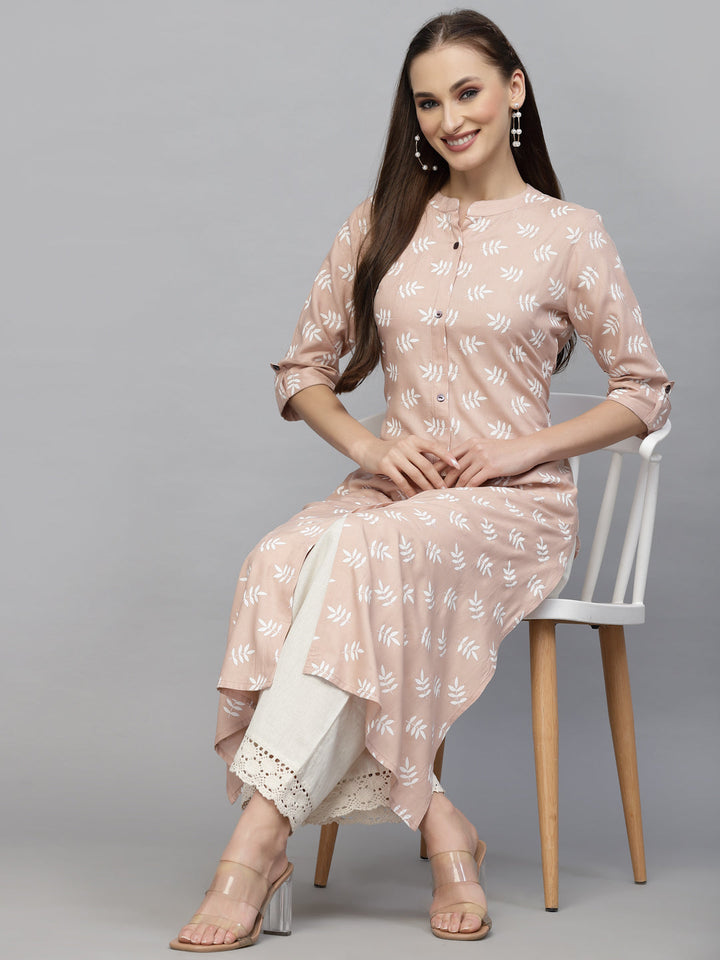 Printed Rayon A-Line Kurta