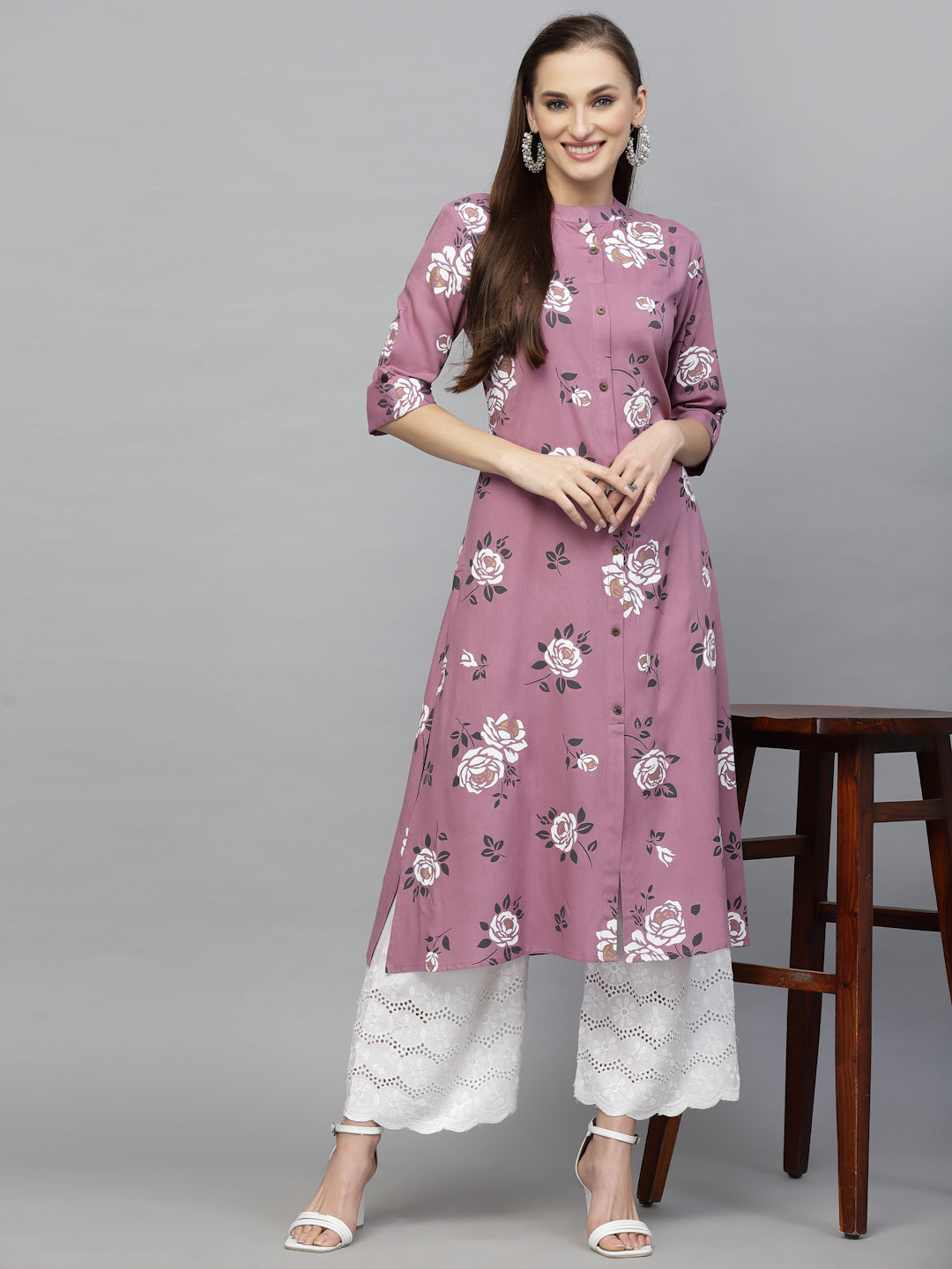 Floral Printed A-Line Kurta