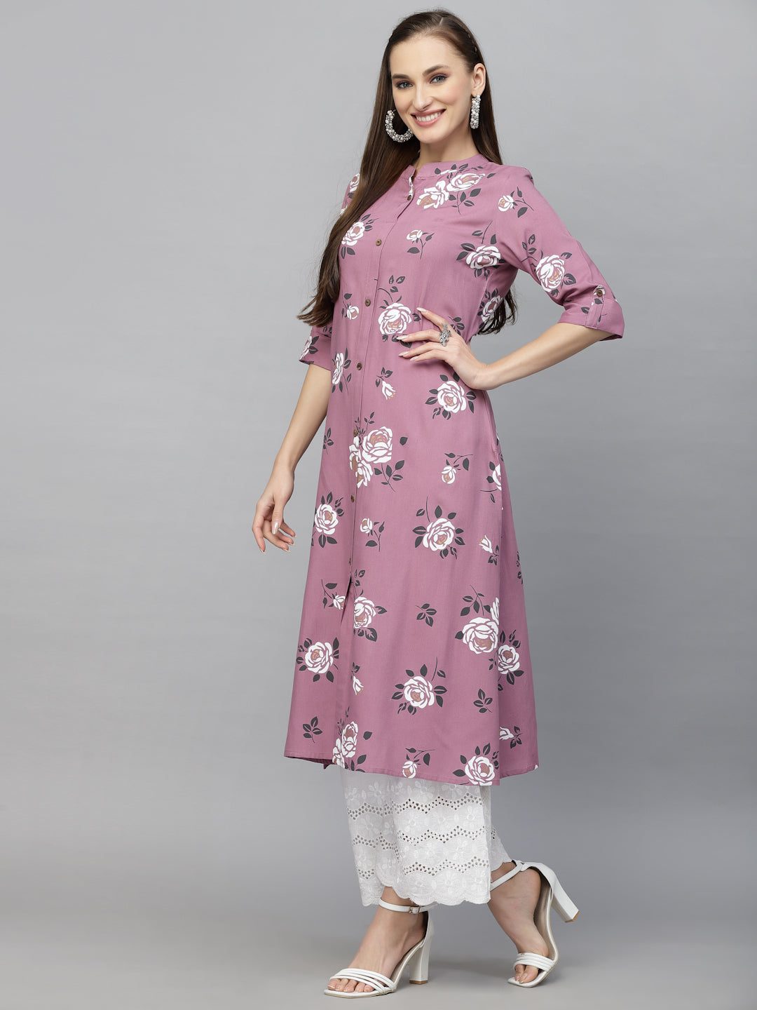 Floral Printed A-Line Kurta