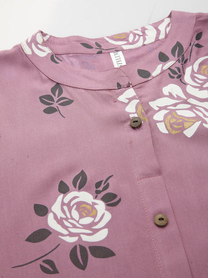 Floral Printed A-Line Kurta
