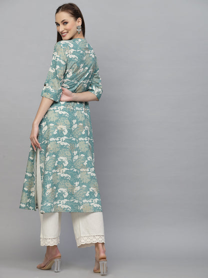 Printed Rayon A-Line Kurta