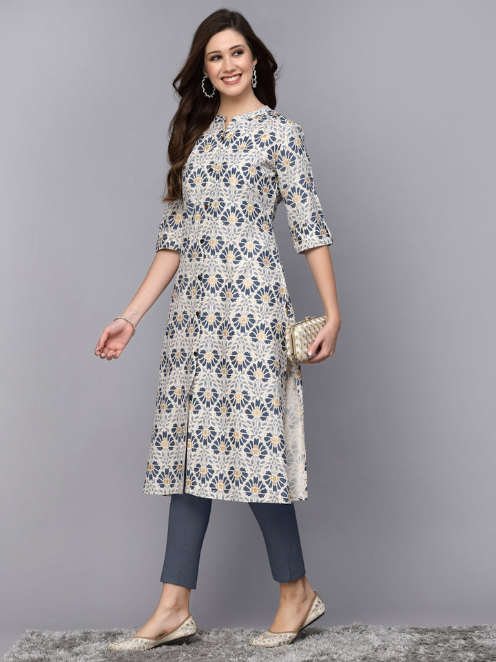 Printed Rayon A-Line Kurta