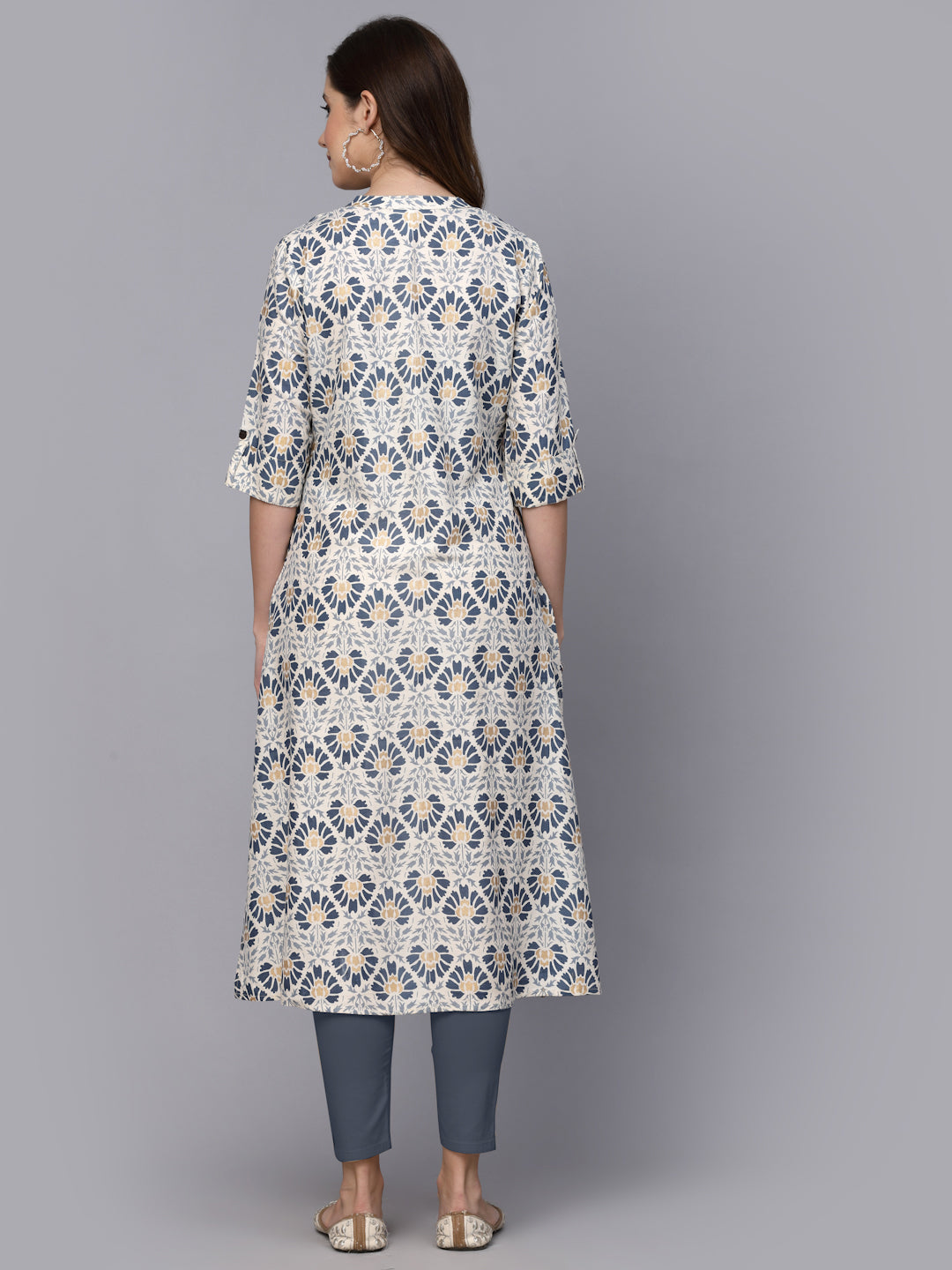 Printed Rayon A-Line Kurta