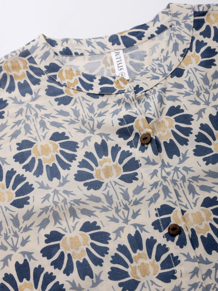 Printed Rayon A-Line Kurta