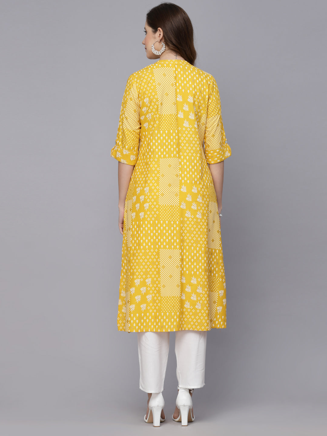 Printed Rayon A-Line Kurta