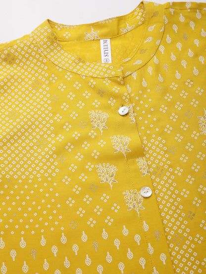 Printed Rayon A-Line Kurta