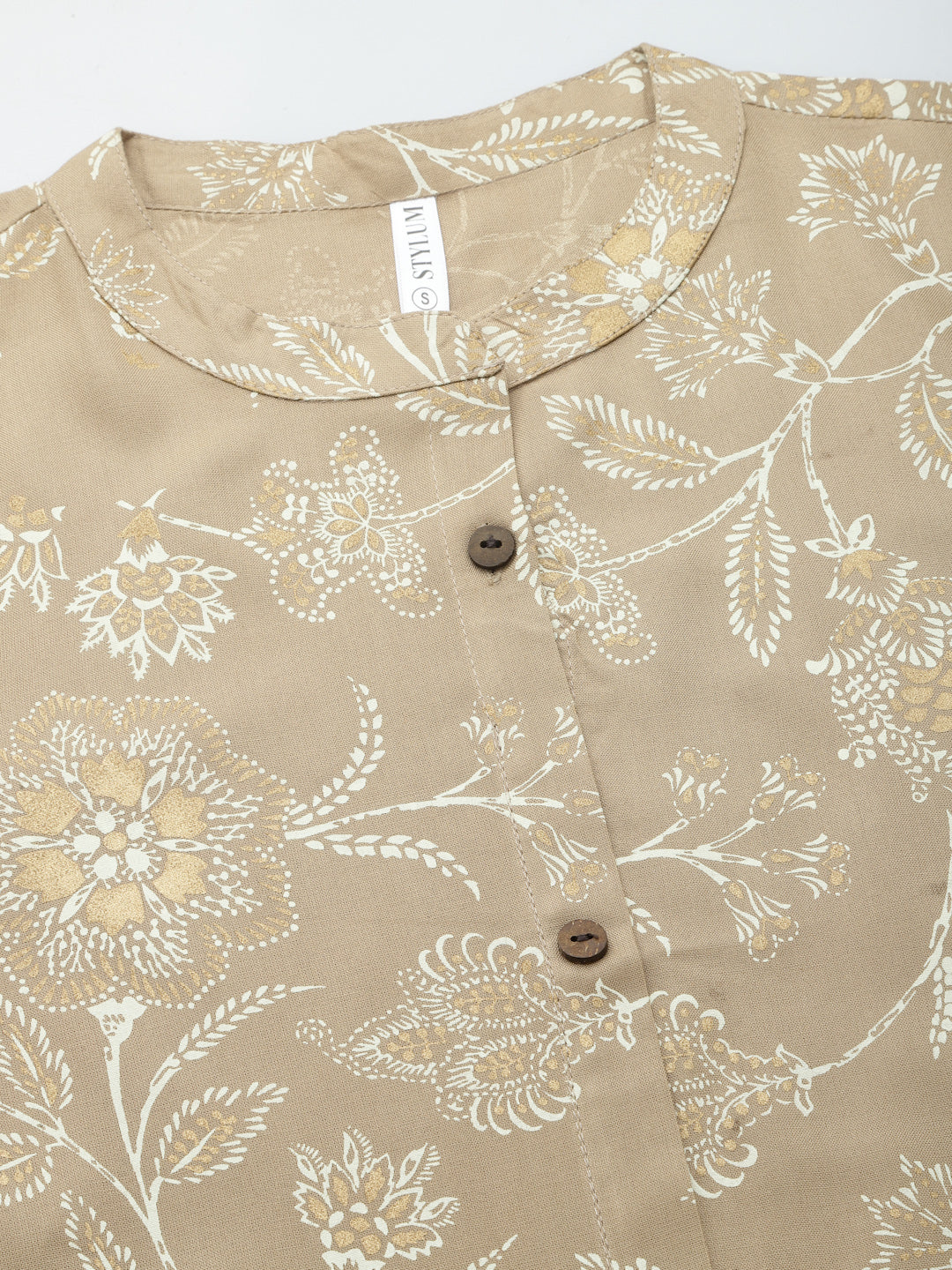 Floral Print Rayon A-Line Kurta