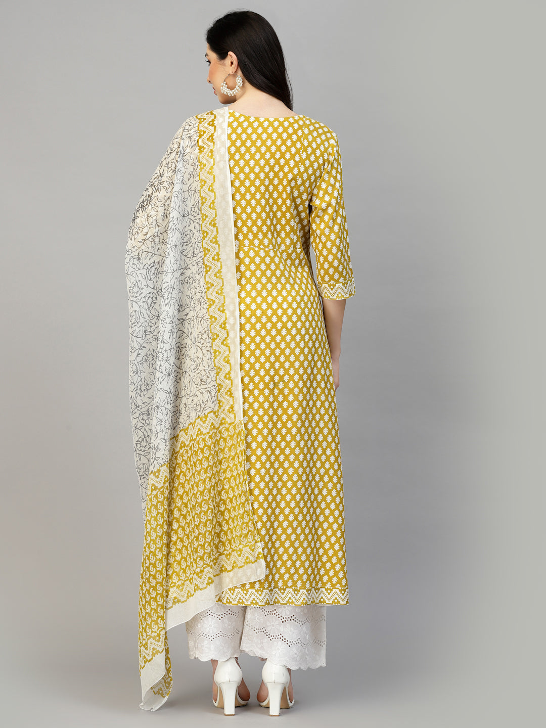 Printed Cotton Kurta Dupatta Set