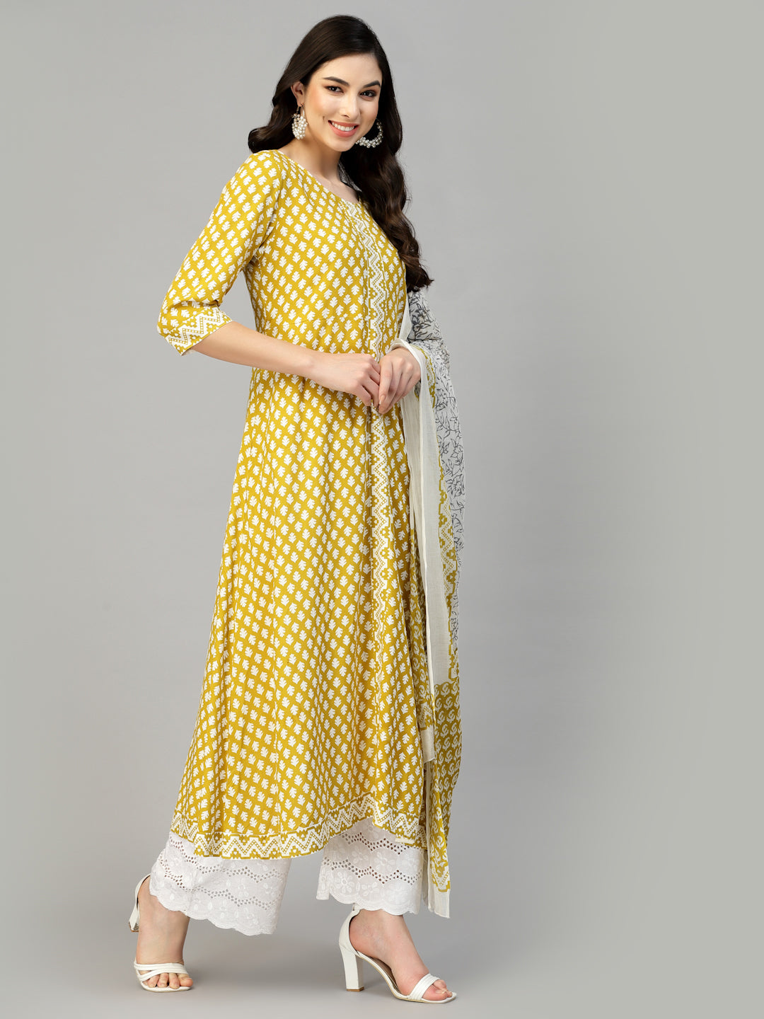 Printed Cotton Kurta Dupatta Set