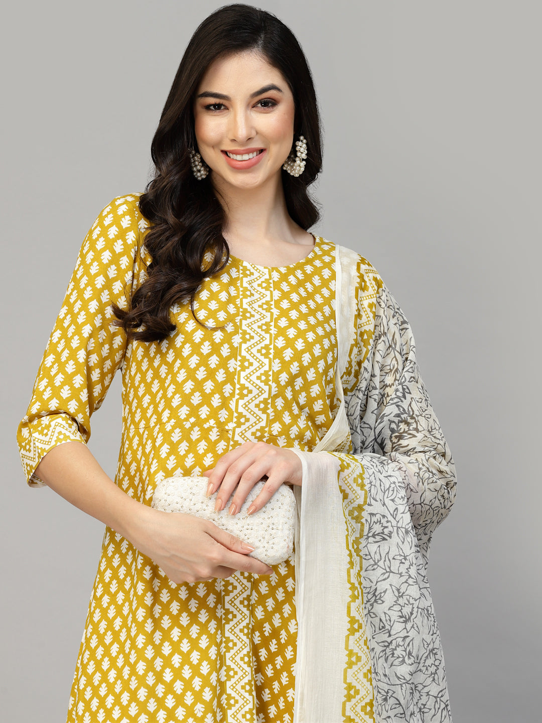 Printed Cotton Kurta Dupatta Set