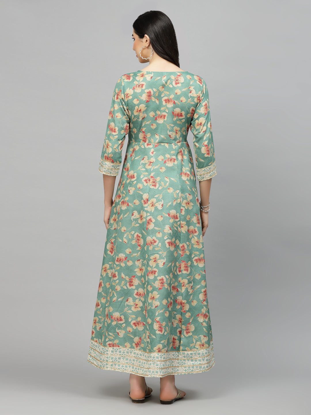 Printed Rayon Blend Anarkali Kurta