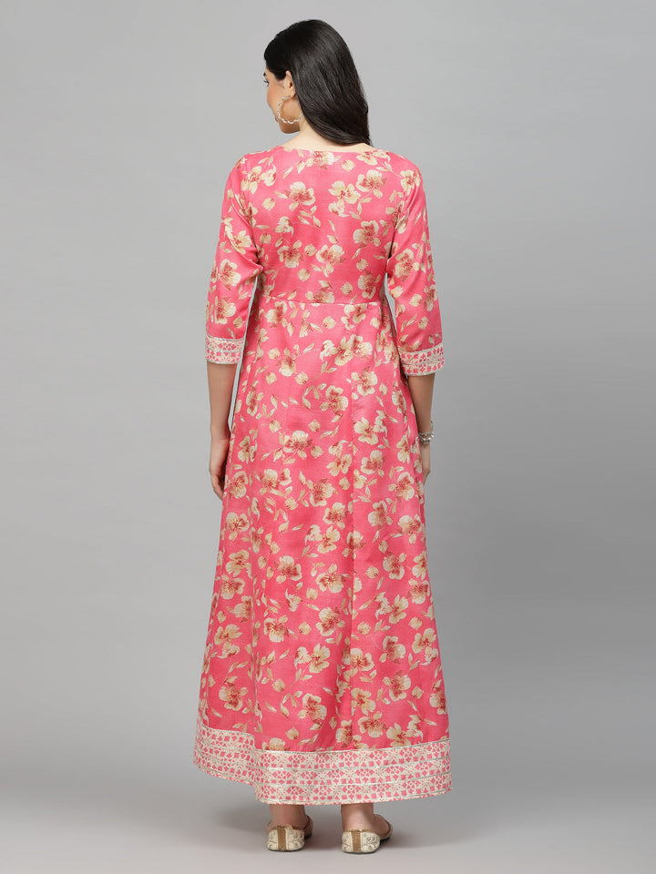 Printed Rayon Blend Anarkali Kurta