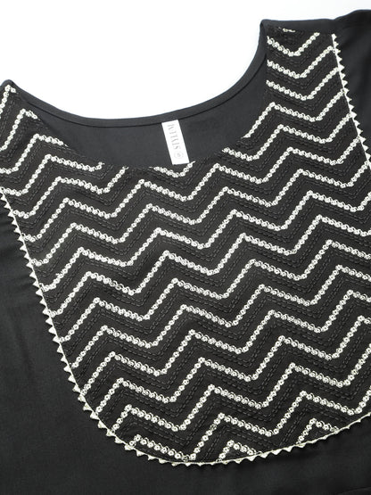 Embroidered & Embellished Rayon Anarkali Kurta