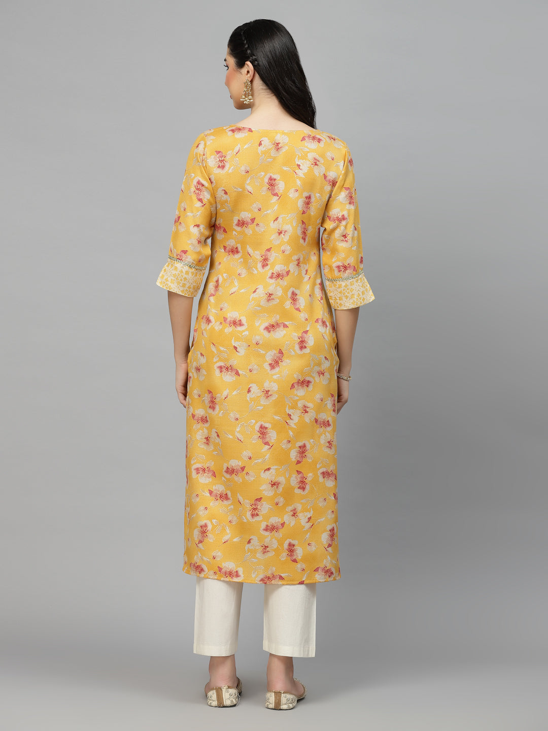 Printed Rayon Blend Straight Kurta