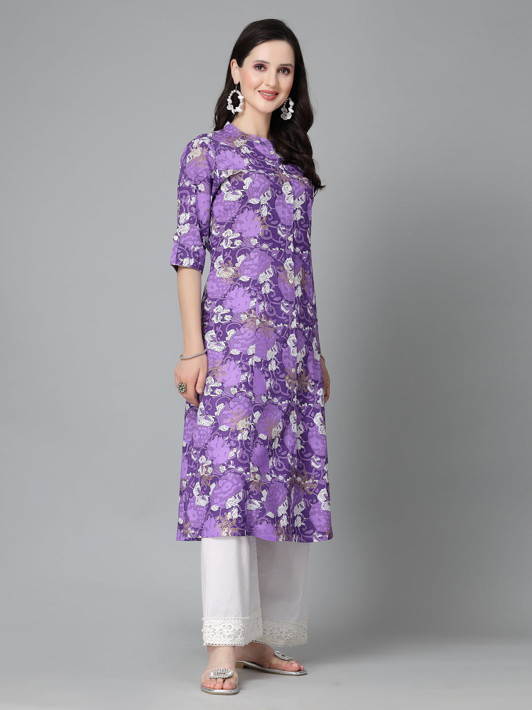 Printed Rayon A-Line Kurta