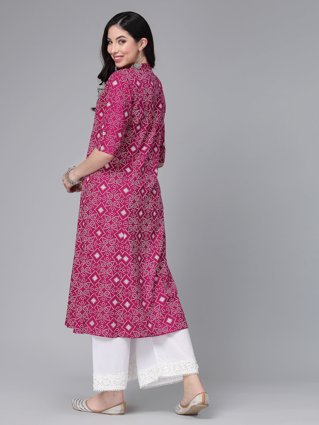 Printed Rayon A-Line Kurta