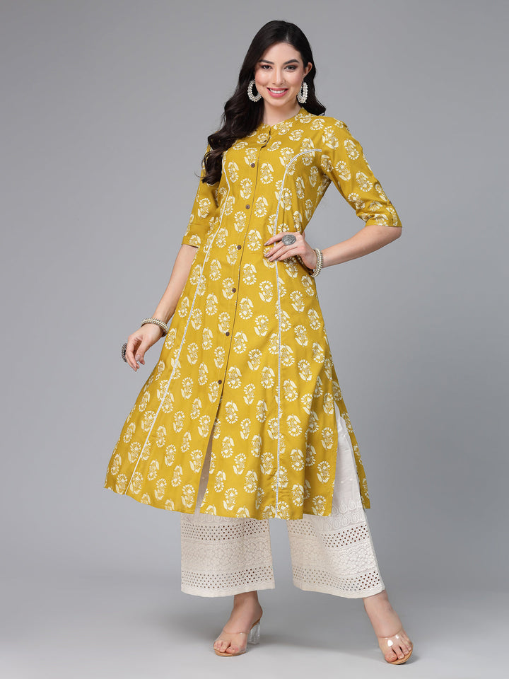 Stylum green rayon printed kurta – wholesale manufacturer &amp; exporter from India