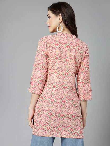Printed & Embroidered Cotton Kurti