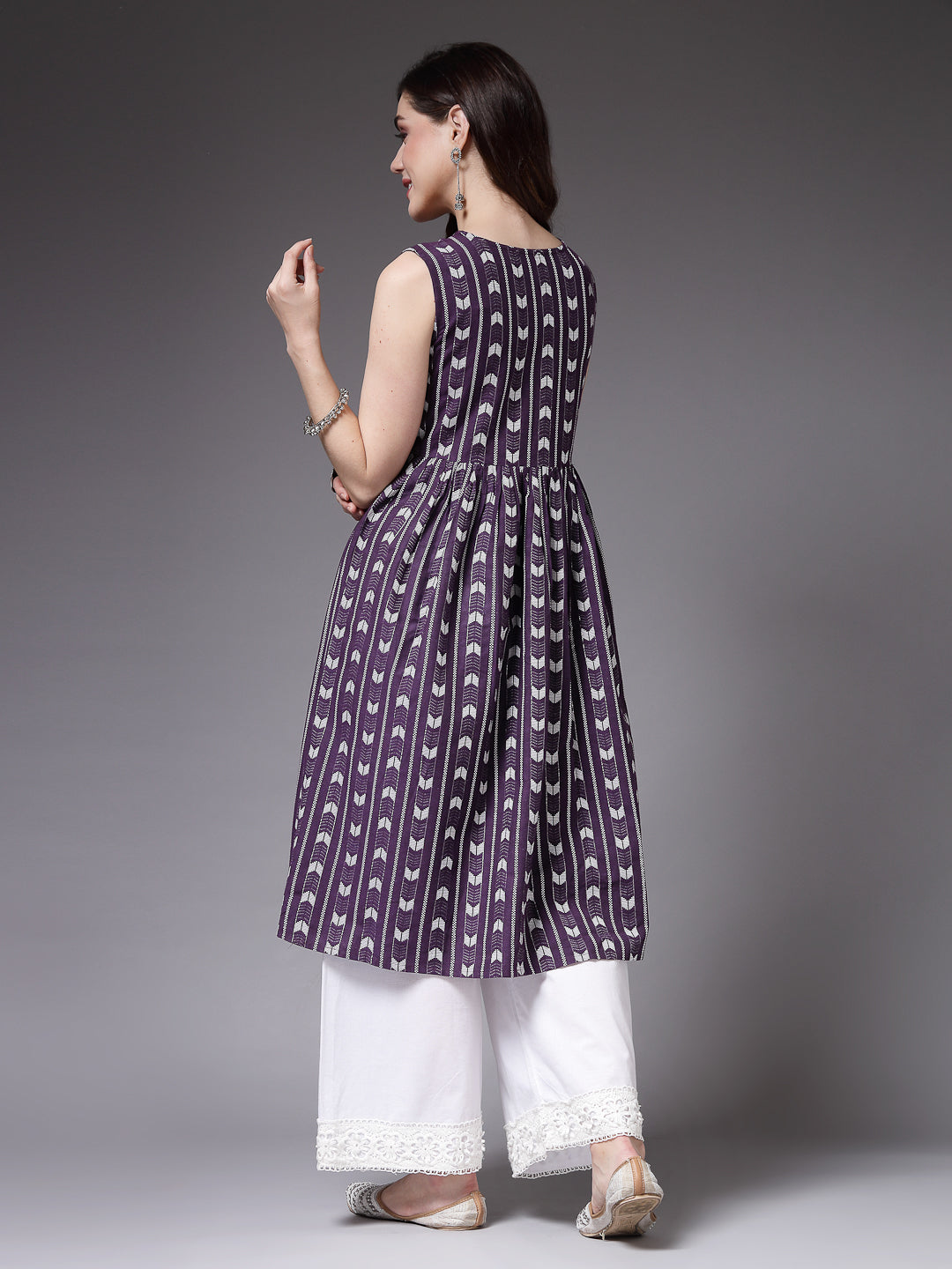 Self Designed Cotton Blend Naira Cut Kurta