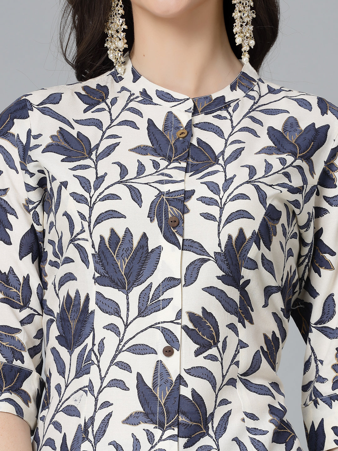 Floral Printed Rayon A-Line Kurta