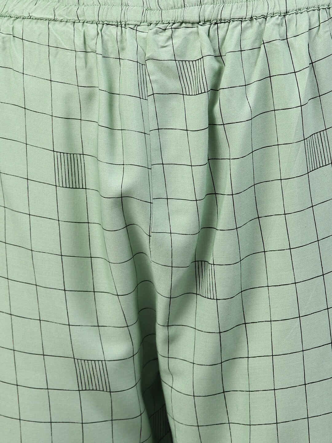 Rayon Checkered Shirt &amp; Pyjama set