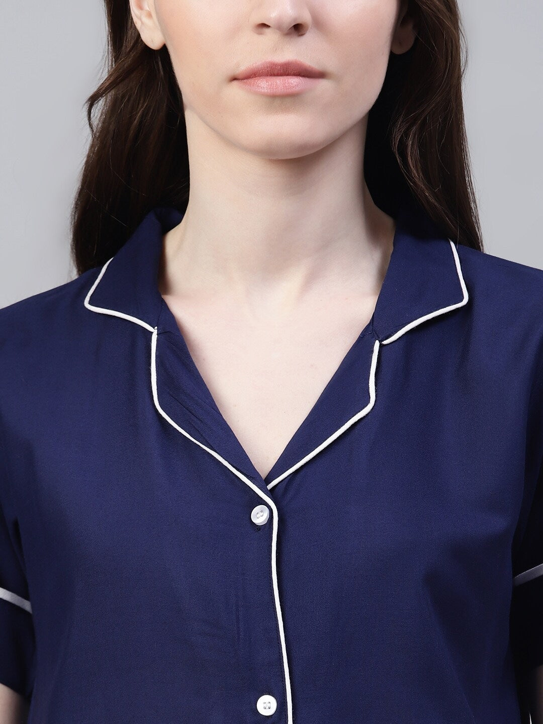 Rayon Solid Shirt &amp; Pyjama set