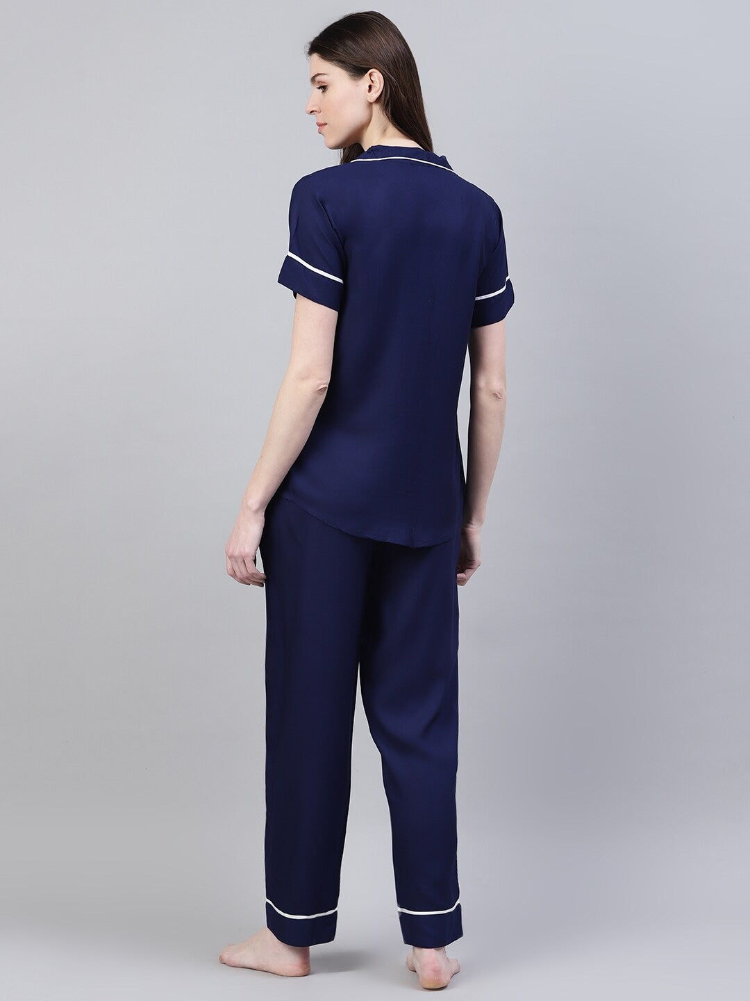 Rayon Solid Shirt &amp; Pyjama set