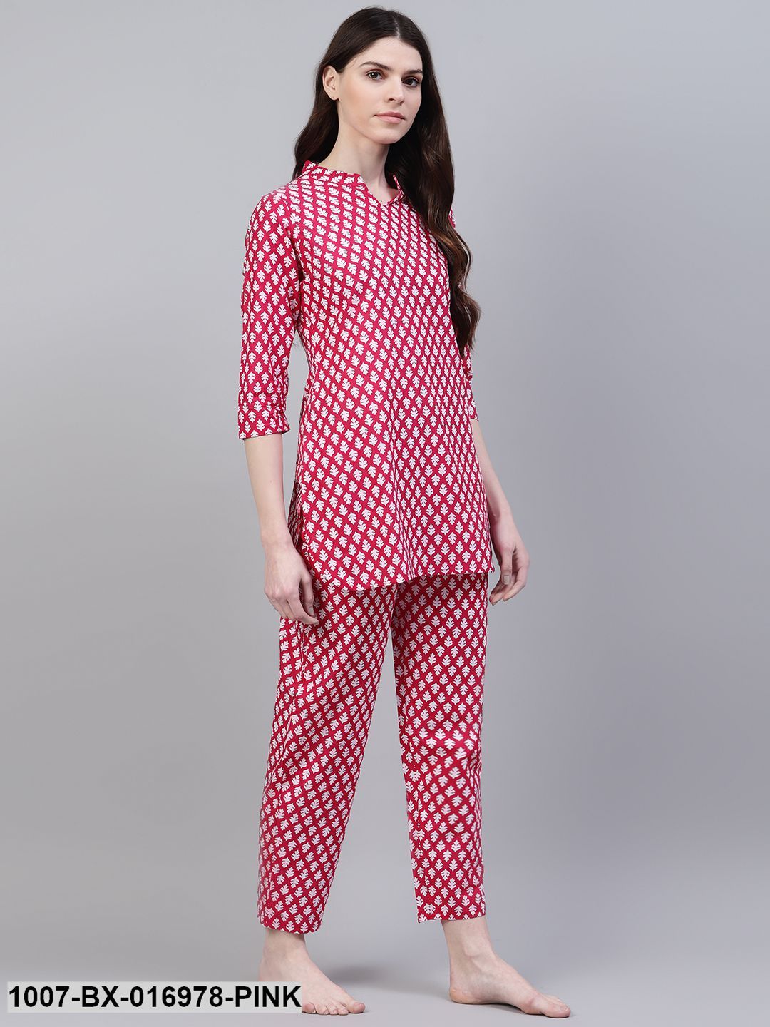 Cotton Floral Print Night Suit Set