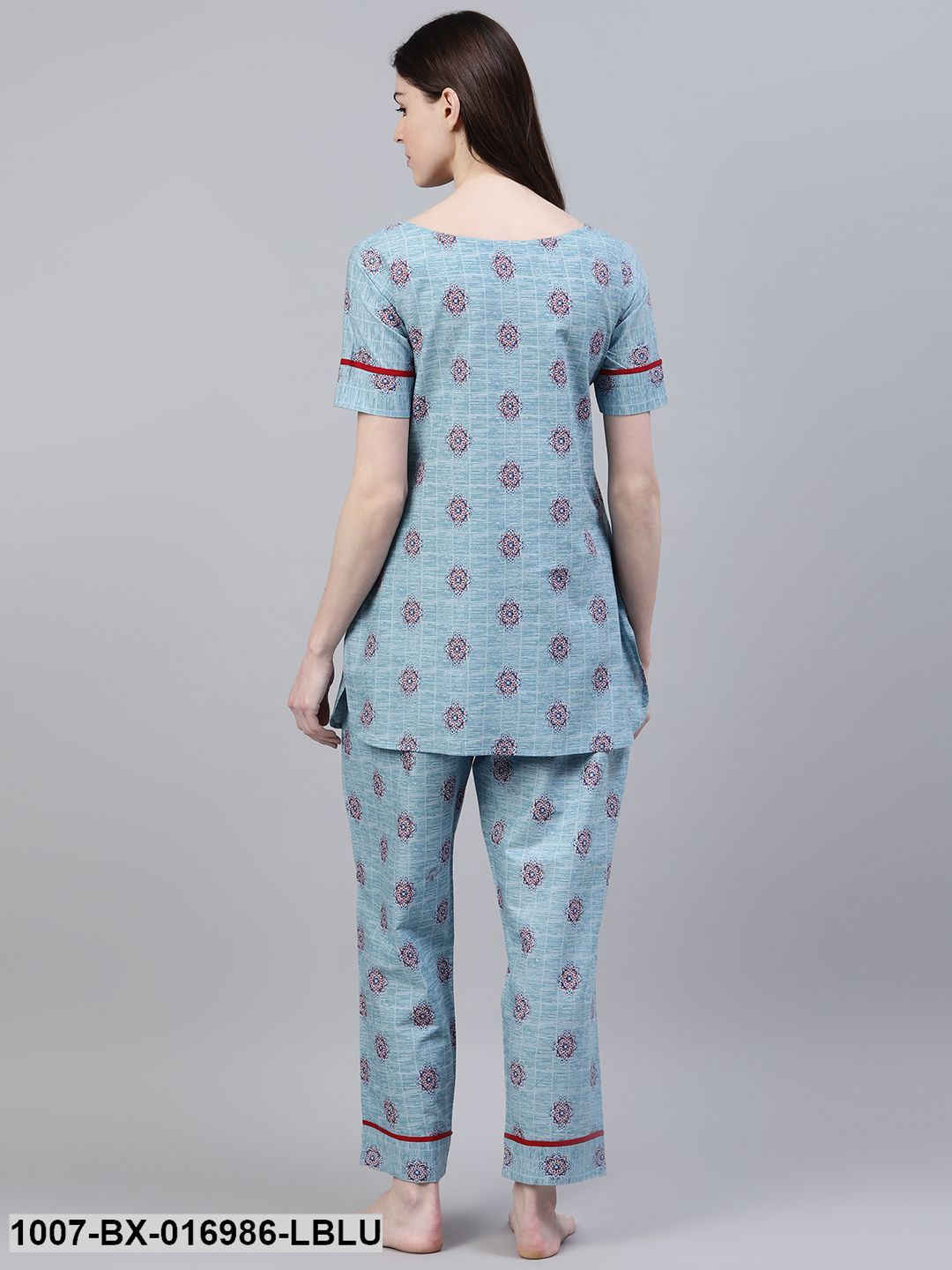 Cotton Floral Print Night Suit Set