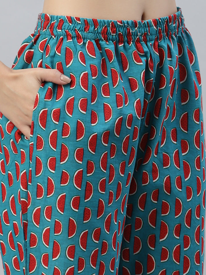 Printed Cotton Night Suit Set