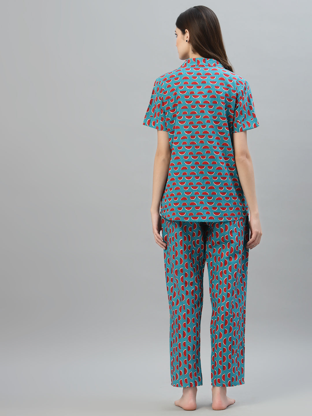 Printed Cotton Night Suit Set