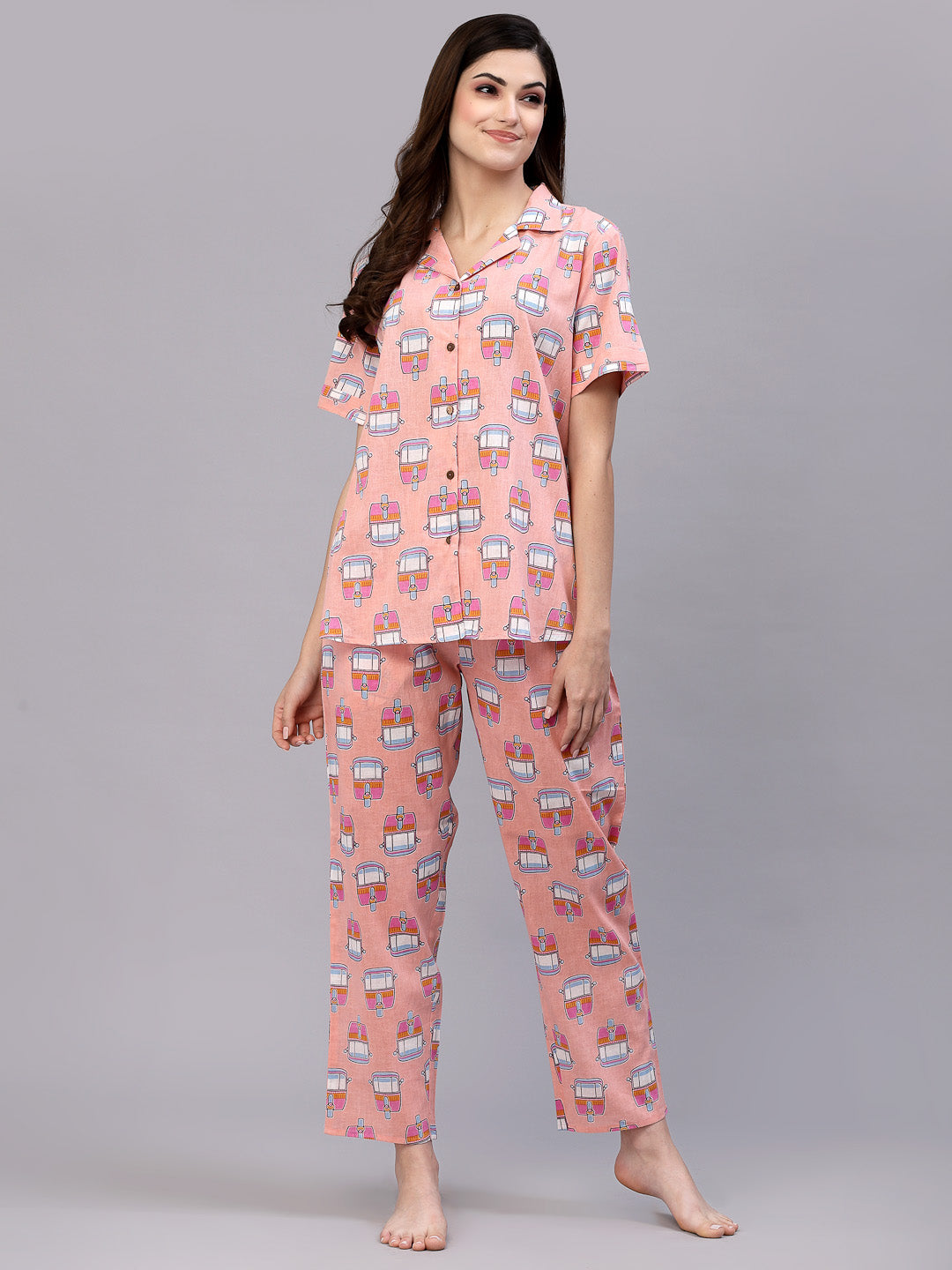 Printed Cotton Night Suit