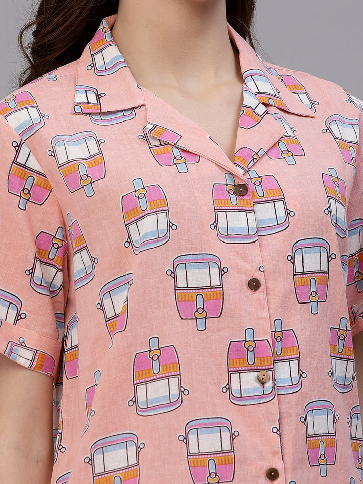 Printed Cotton Night Suit