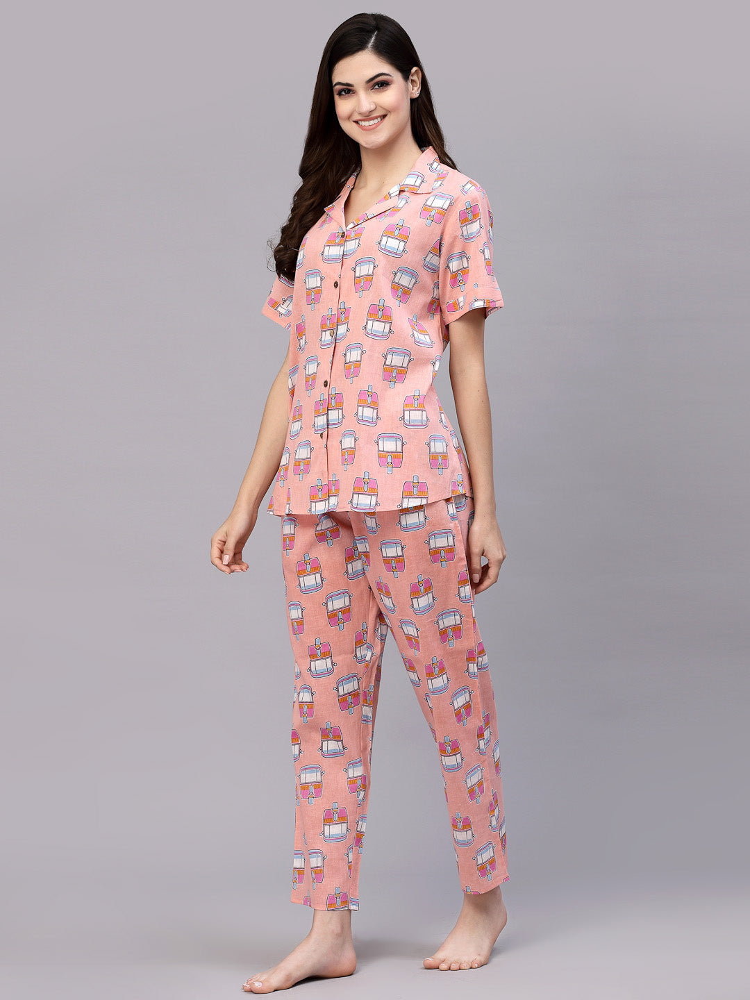 Printed Cotton Night Suit