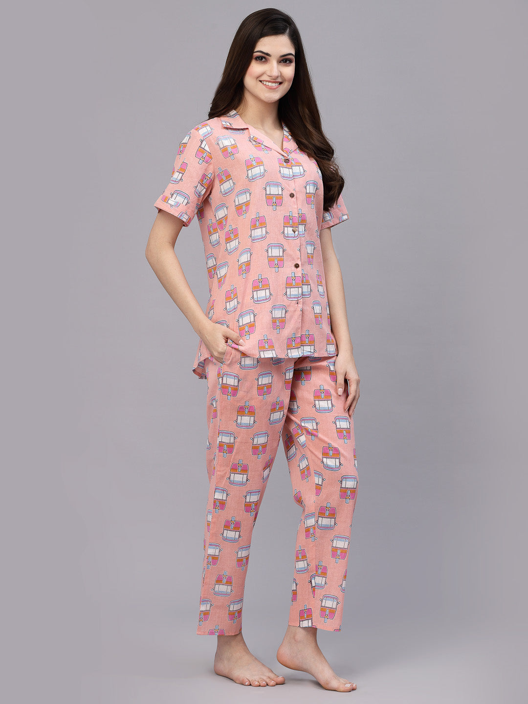 Printed Cotton Night Suit
