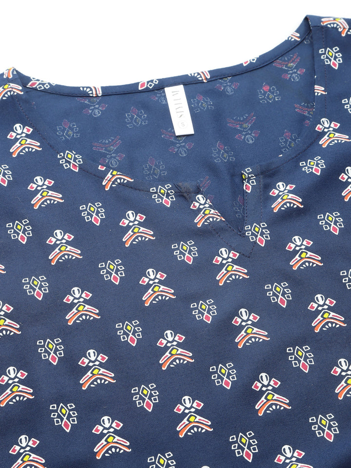 Quirky Printed Rayon Night Suit