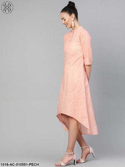 Women Peach &Solid A-Line Dress