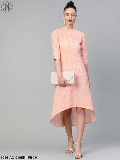 Women Peach &Solid A-Line Dress