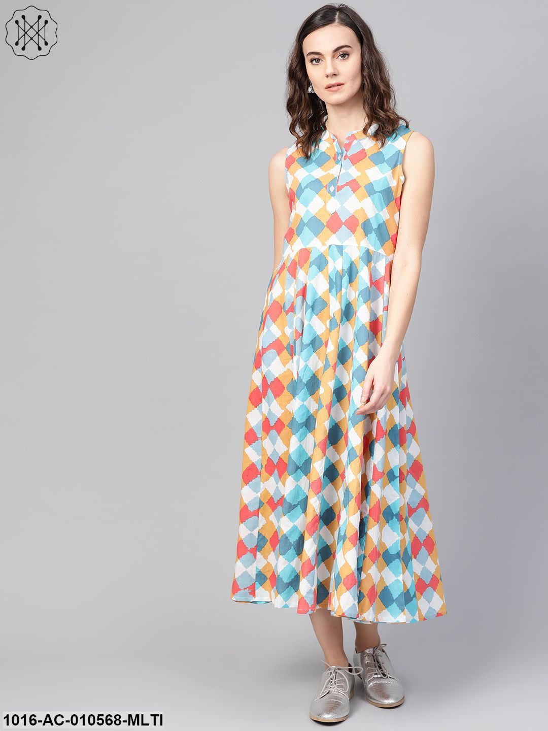 Women Multi & Colourblocked Colourblocked Two-Piece Dress