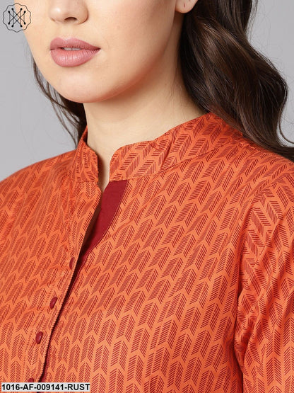 Women's A-Line Kurta With Solid Pant