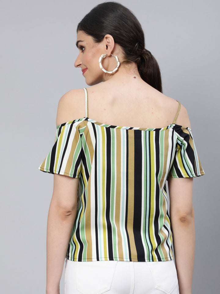 Multi Striped Off-Shoulder Top
