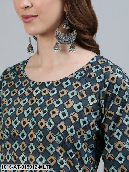 Multi Geometric Printed Kurta